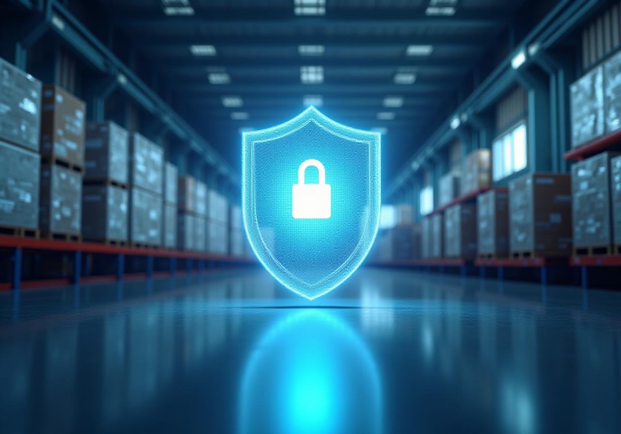 Secure data protection and logistics privacy concept